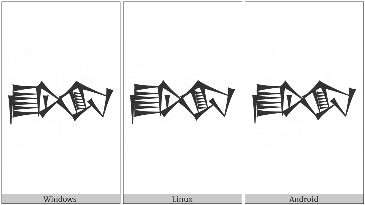 Cuneiform Sign Bahar2 on various operating systems