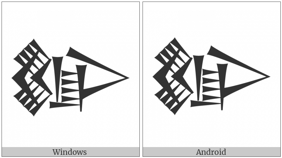 Cuneiform Sign Dara3 on various operating systems