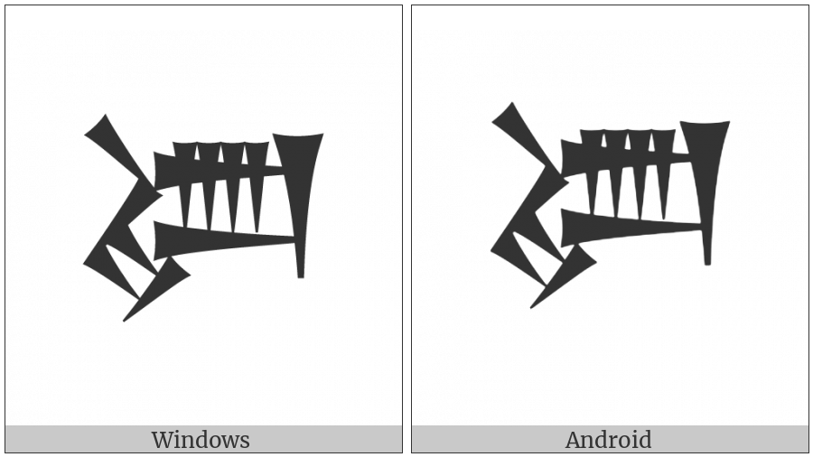 Cuneiform Sign Dun on various operating systems