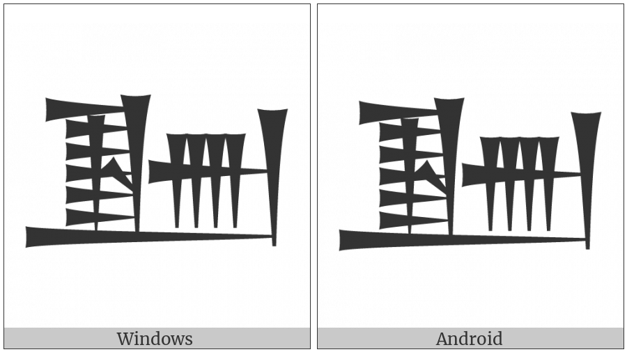 Cuneiform Sign Eren on various operating systems