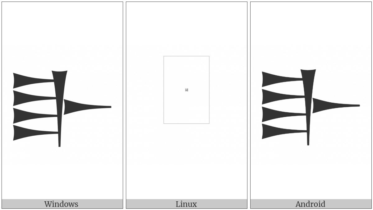 Cuneiform Sign Gal on various operating systems