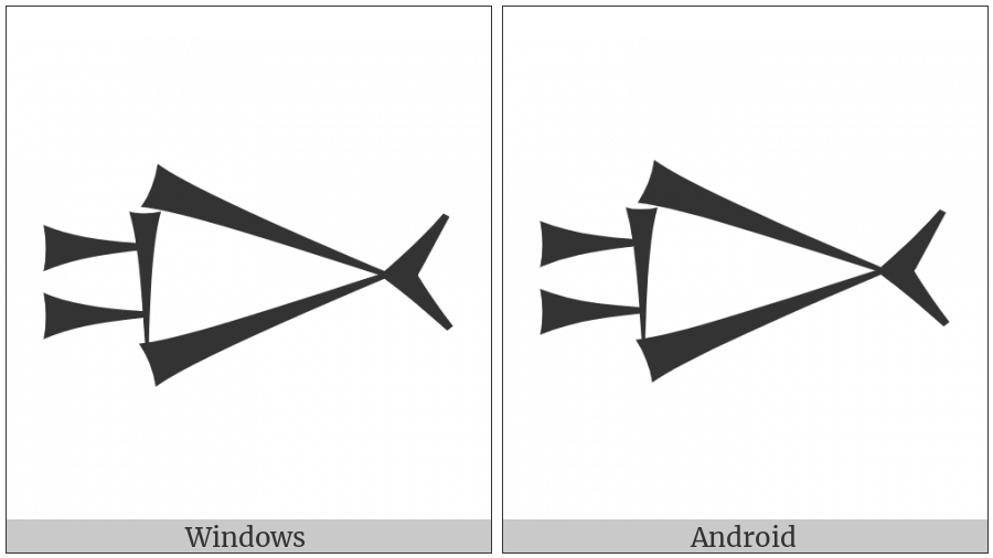 Cuneiform Sign Galam on various operating systems