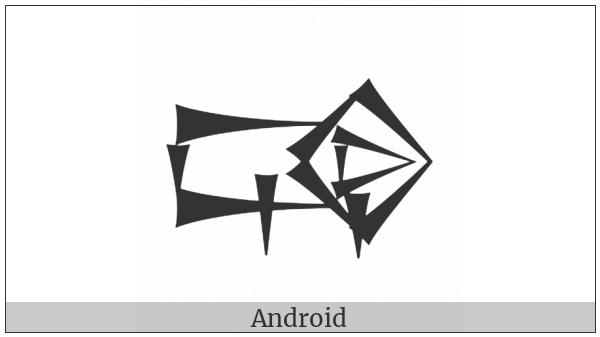 Cuneiform Sign Gu2 Times Kak on various operating systems