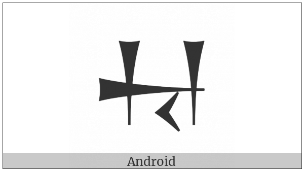 Cuneiform Sign Hu on various operating systems