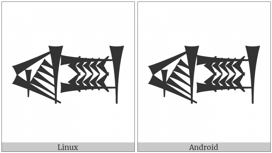 Cuneiform Sign Ka Times She on various operating systems