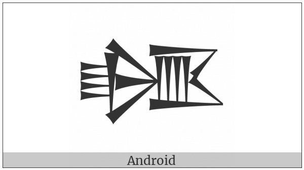 Cuneiform Sign Kwu318 on various operating systems