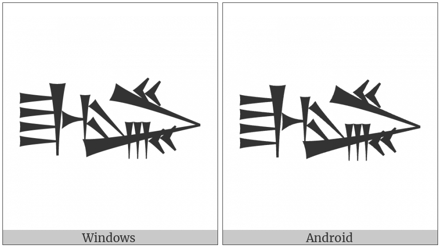 Cuneiform Sign Lugal Sheshig on various operating systems