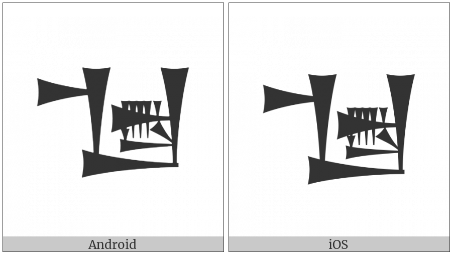 Cuneiform Sign Ma Times Tak4 on various operating systems