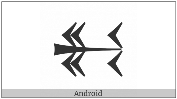 Cuneiform Sign Mu on various operating systems