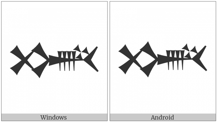 Cuneiform Sign Mush Times Kur on various operating systems