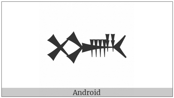 Cuneiform Sign Mush Times Za on various operating systems