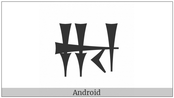 Cuneiform Sign Nam Nutillu on various operating systems