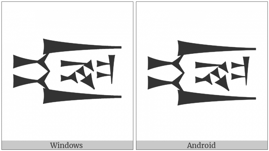 Cuneiform Sign Ninda2 Times Ne on various operating systems