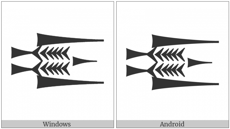 Cuneiform Sign Ninda2 Times She Plus Ash on various operating systems