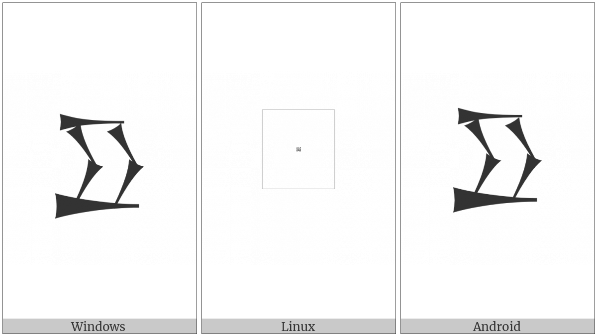 Cuneiform Sign Ru on various operating systems