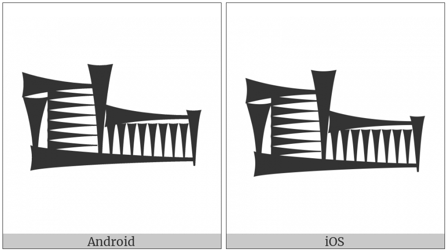 Cuneiform Sign Shesh2 on various operating systems