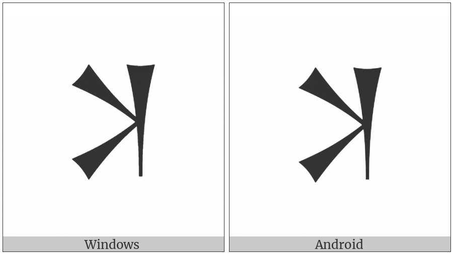 Cuneiform Sign Sila3 on various operating systems