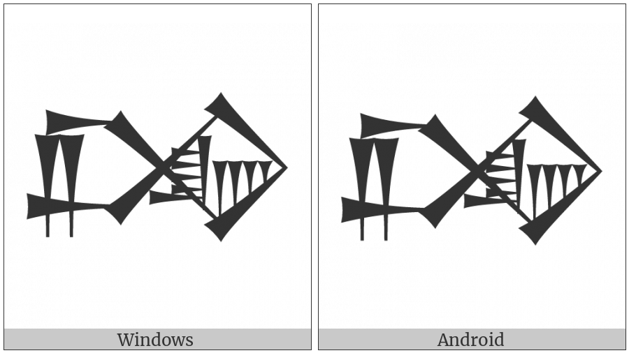 Cuneiform Sign Tag Times Shu on various operating systems