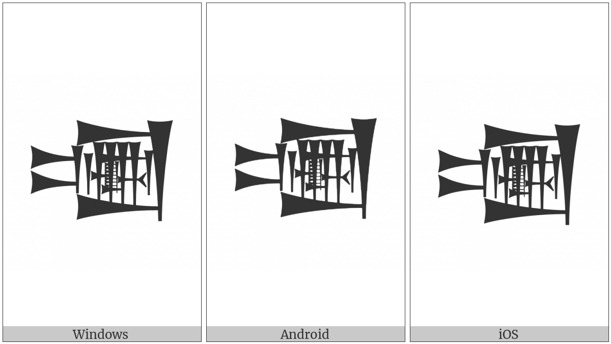 Cuneiform Sign Um Times Me Plus Da on various operating systems