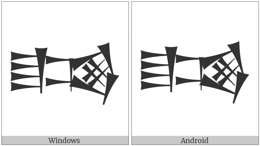 Cuneiform Sign Umum Times Kaskal on various operating systems