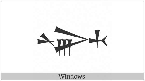 Cuneiform Sign Utuki on various operating systems