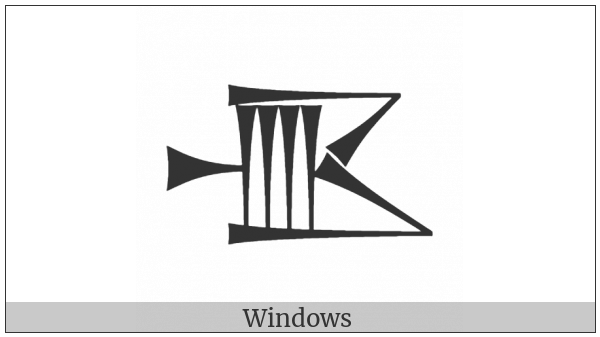 Cuneiform Sign Uz3 on various operating systems