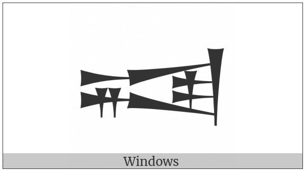 Cuneiform Sign Ze2 on various operating systems