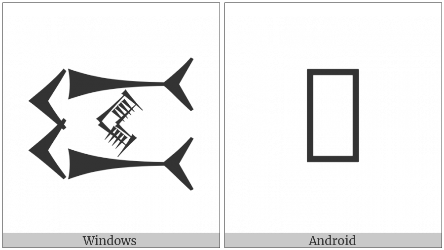 Cuneiform Sign Amar Times Kug on various operating systems