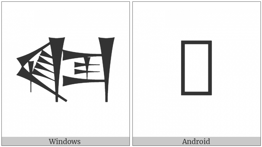 Cuneiform Sign Ka Times Pa on various operating systems