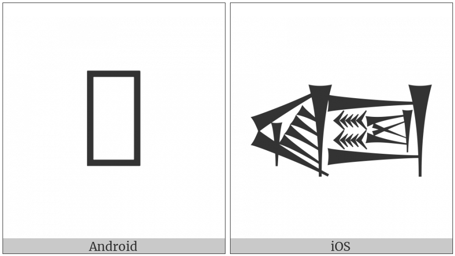 Cuneiform Sign Ka Times Tu on various operating systems