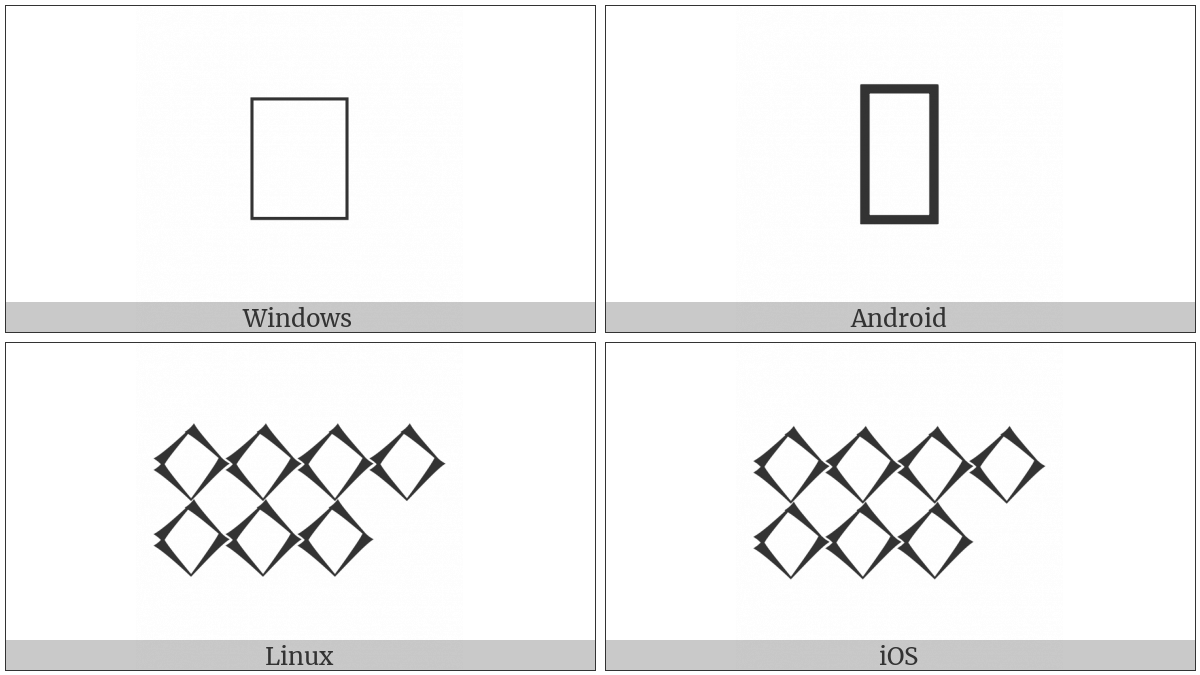 Cuneiform Numeric Sign Seven Shar2 on various operating systems