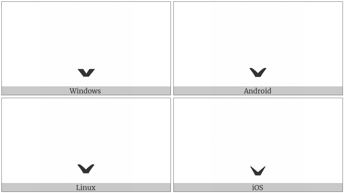 Modifier Letter Voicing on various operating systems