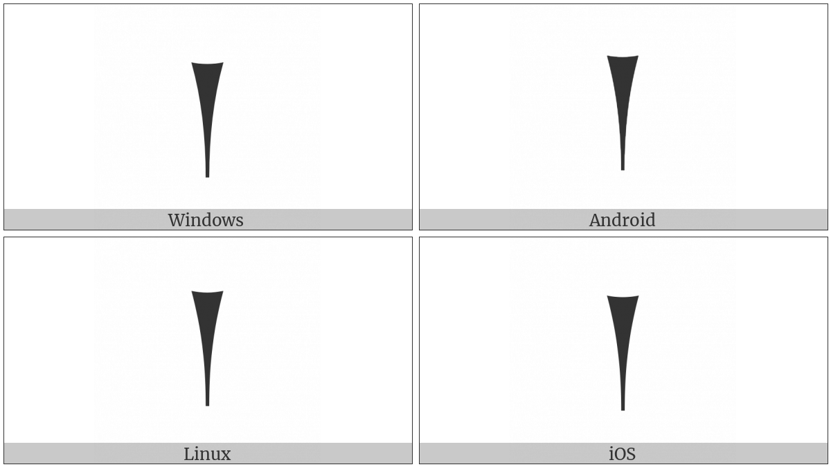 Cuneiform Punctuation Sign Old Assyrian Word Divider on various operating systems