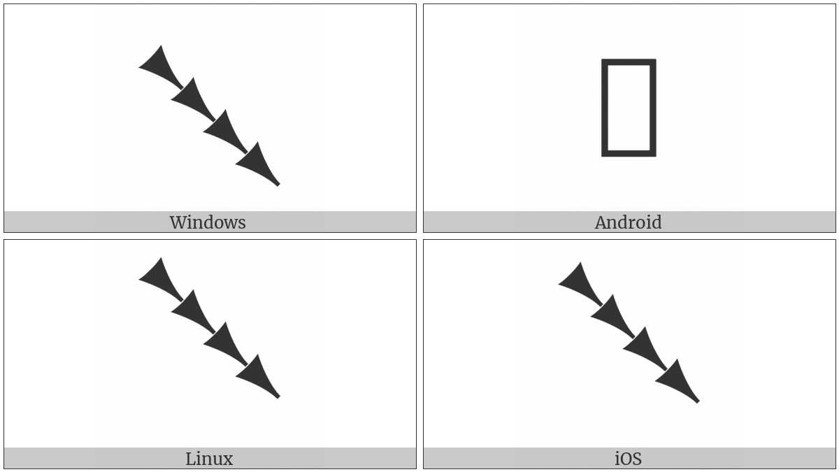 Cuneiform Punctuation Sign Diagonal Quadcolon on various operating systems