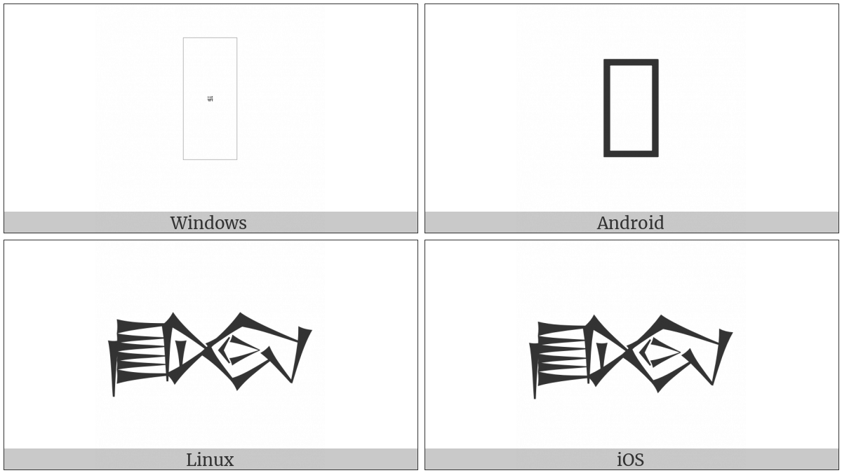 Cuneiform Sign Bahar2 Times Ab2 on various operating systems