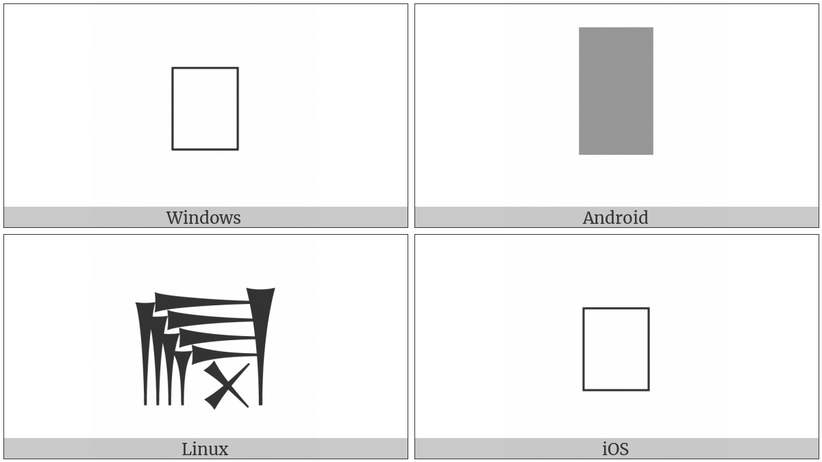 Cuneiform Sign E2 Times Pap on various operating systems