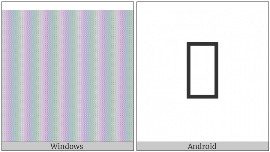 Cuneiform Sign Gaba Rotated Ninety Degrees on various operating systems