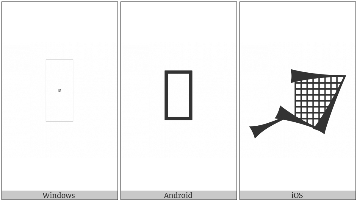 Cuneiform Sign Lak-142 on various operating systems