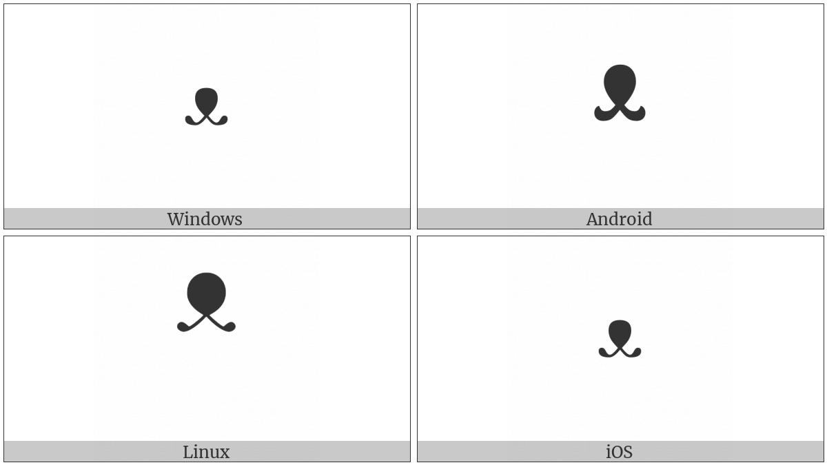 Modifier Letter Small Ain on various operating systems