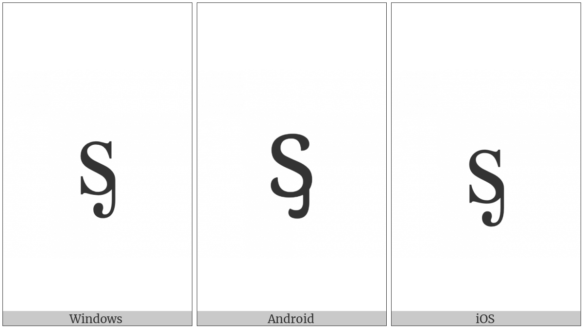 Latin Small Letter S With Palatal Hook on various operating systems