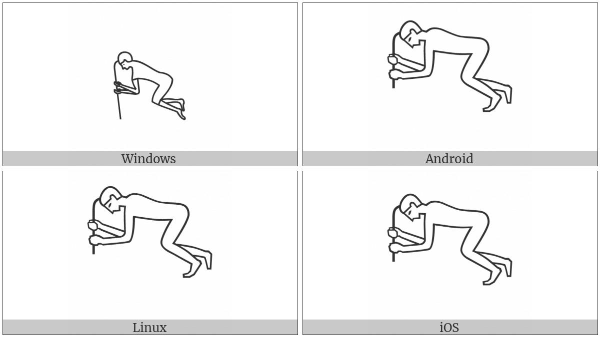 Egyptian Hieroglyph A014 on various operating systems