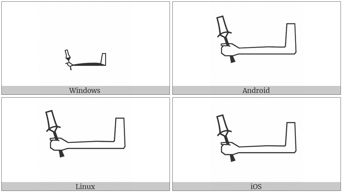 Egyptian Hieroglyph D044 on various operating systems