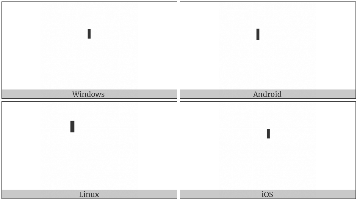 Combining Vertical Line Above on various operating systems