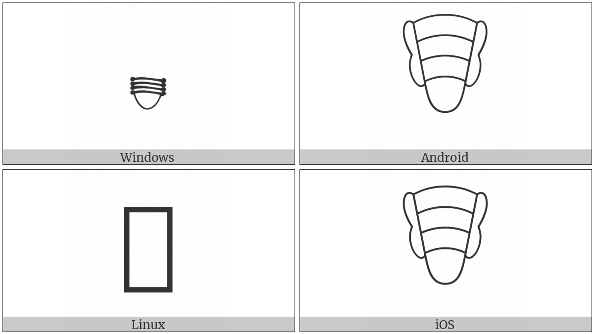 Egyptian Hieroglyph F043 on various operating systems