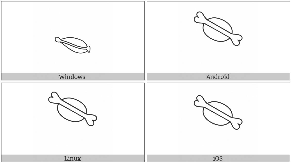 Egyptian Hieroglyph F044 on various operating systems