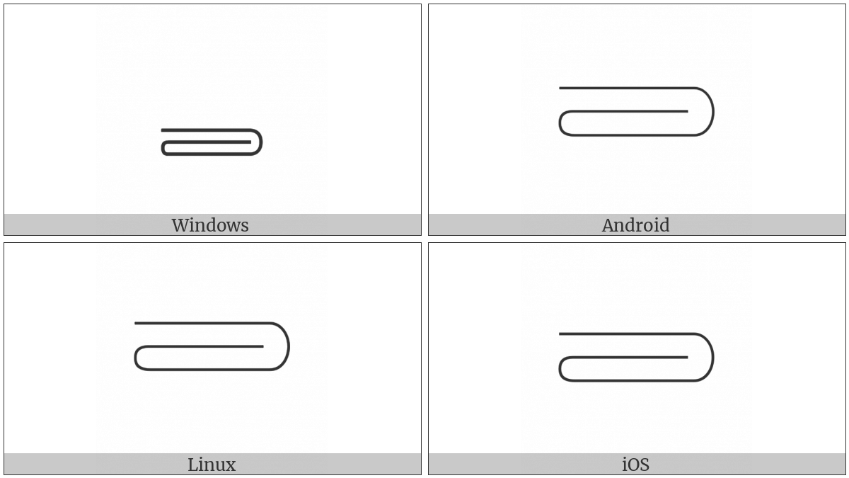 Egyptian Hieroglyph F046A on various operating systems