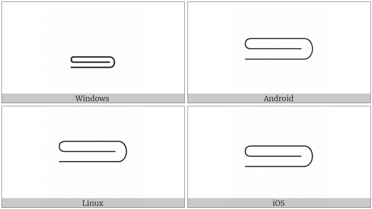 Egyptian Hieroglyph F047 on various operating systems