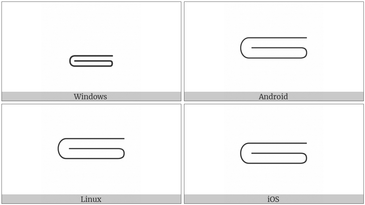 Egyptian Hieroglyph F047A on various operating systems