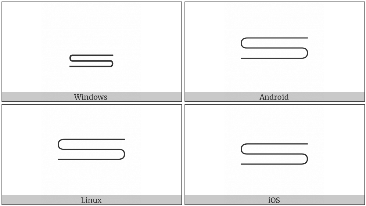 Egyptian Hieroglyph F049 on various operating systems