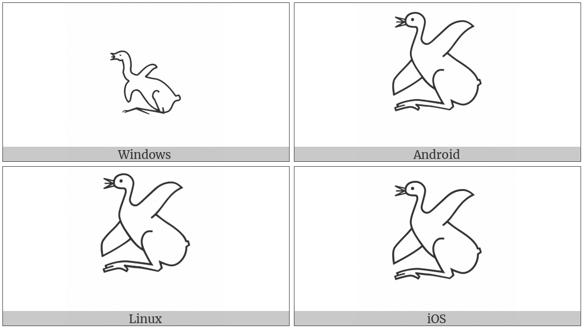 Egyptian Hieroglyph G047 on various operating systems